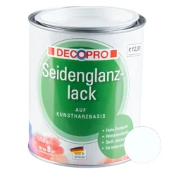 DECOPRO Seidenglanzlack reinweiß RAL 9010 für innen und außen