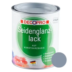 DECOPRO Seidenglanzlack silbergrau RAL 7001 für innen und außen