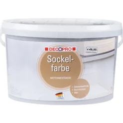 DECOPRO Sockelfarbe 5 Liter in steingrau
