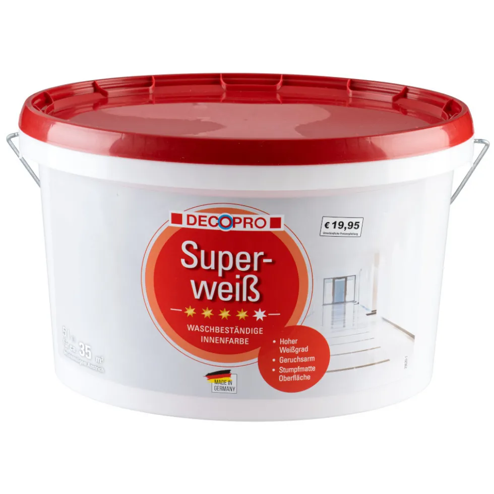 DECOPRO Superweiß 5 Liter matt hochdeckend