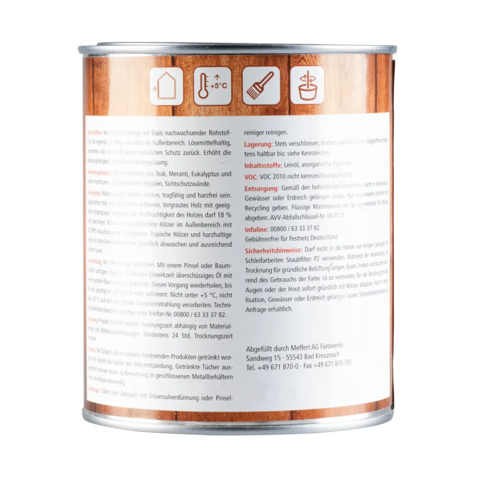 DECOPRO Teaköl 2,5 Liter auf Natur-Öl-Basis