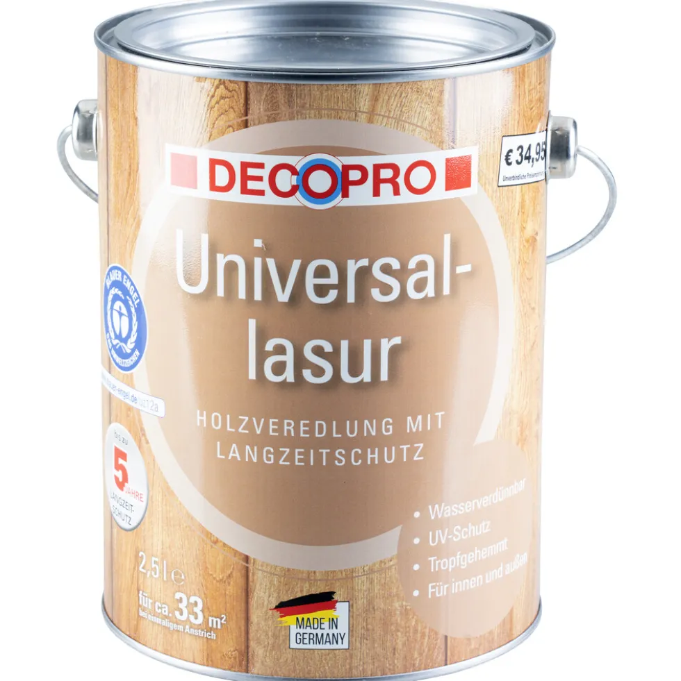 DECOPRO Universal-Lasur 2,5 Liter eiche