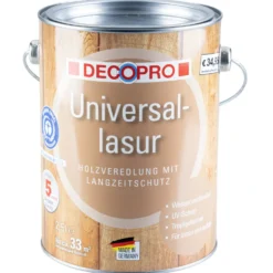 DECOPRO Universal-Lasur seidenglänzend in palisander für innen und außen