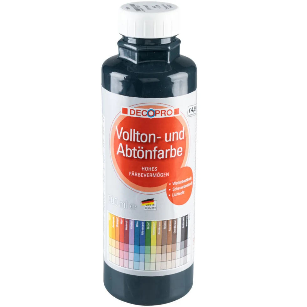 DECOPRO Vollton und Abtönfarbe 500 ml anthrazit innen und außen
