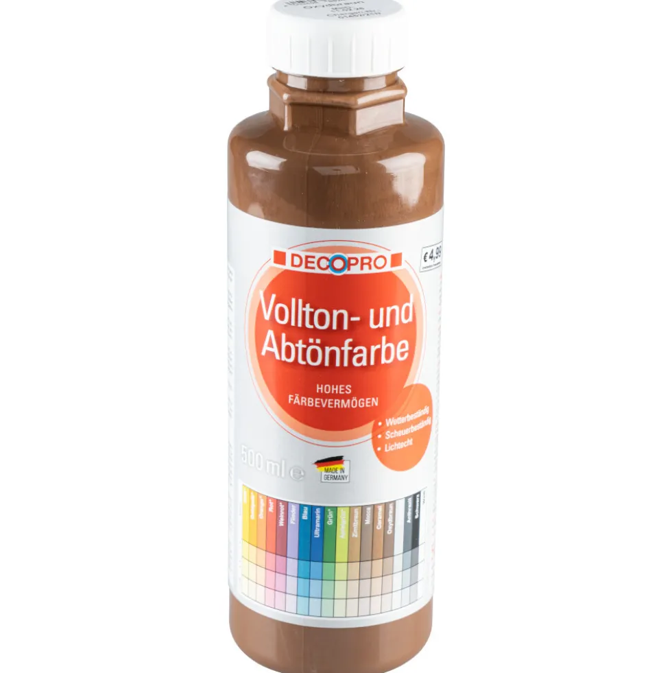 DECOPRO Vollton und Abtönfarbe oxydbraun