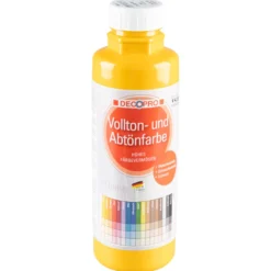 DECOPRO Vollton und Abtönfarbe 500 ml goldgelb innen und außen