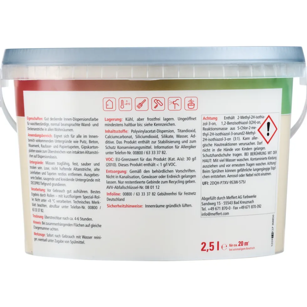 DECOPRO Wandfarbe 2,5 Liter caramel matt