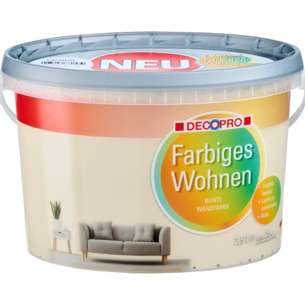 DECOPRO Wandfarbe 2,5 Liter caramel matt