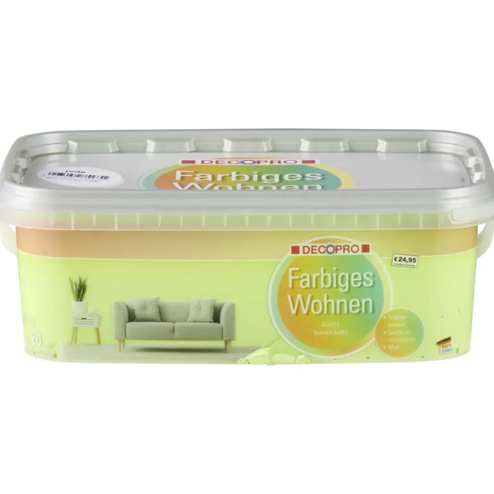 DECOPRO Wandfarbe 2,5 Liter jade matt