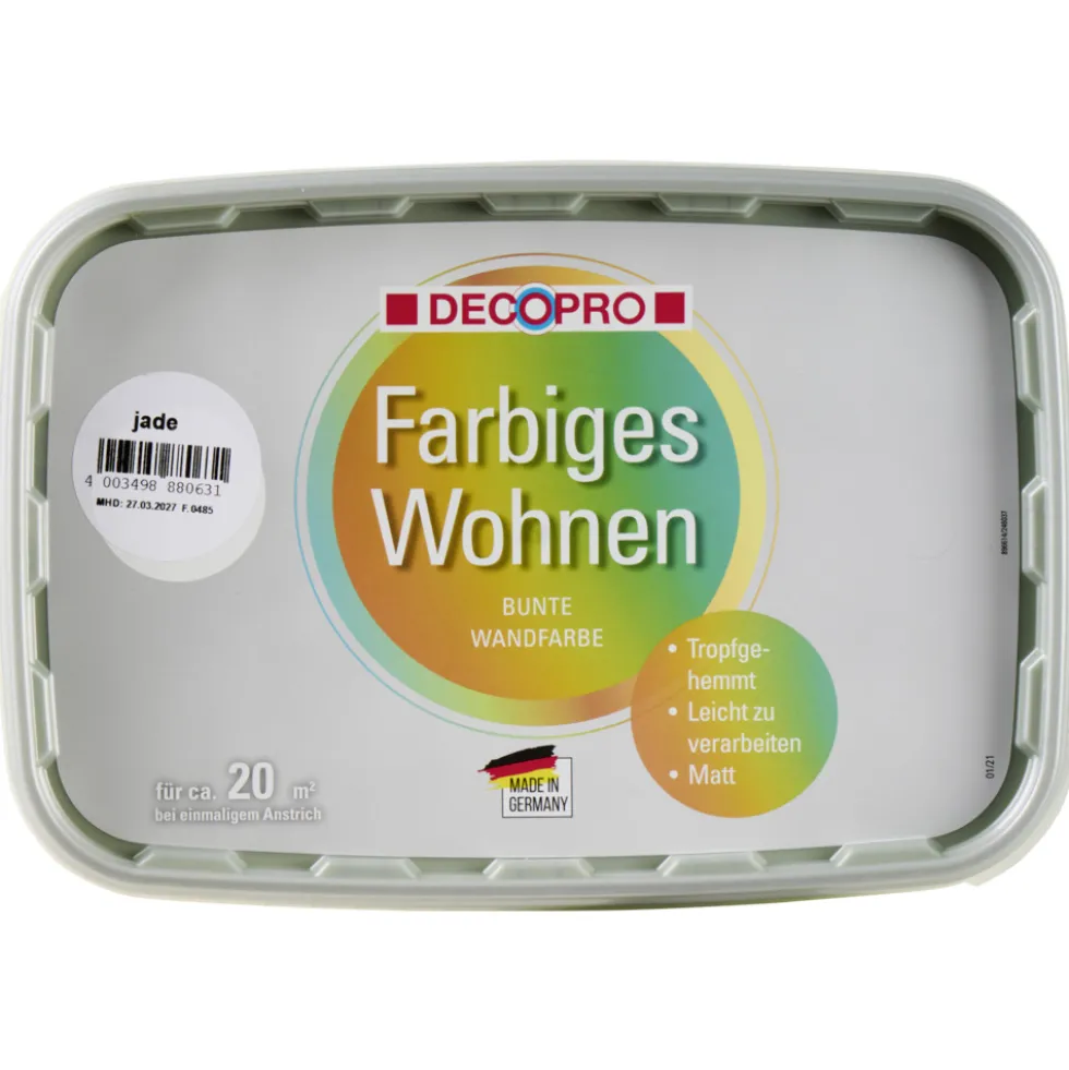 DECOPRO Wandfarbe 2,5 Liter jade matt