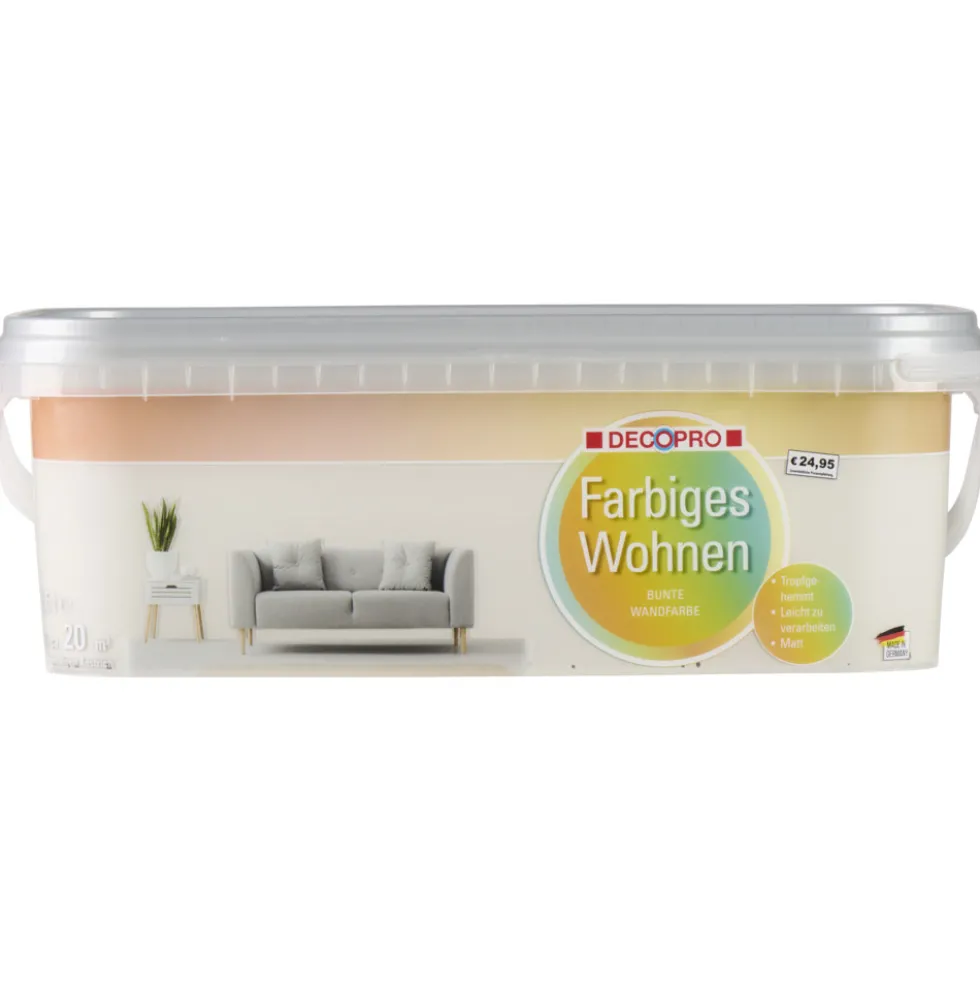 DECOPRO Wandfarbe 2,5 Liter kiesel matt