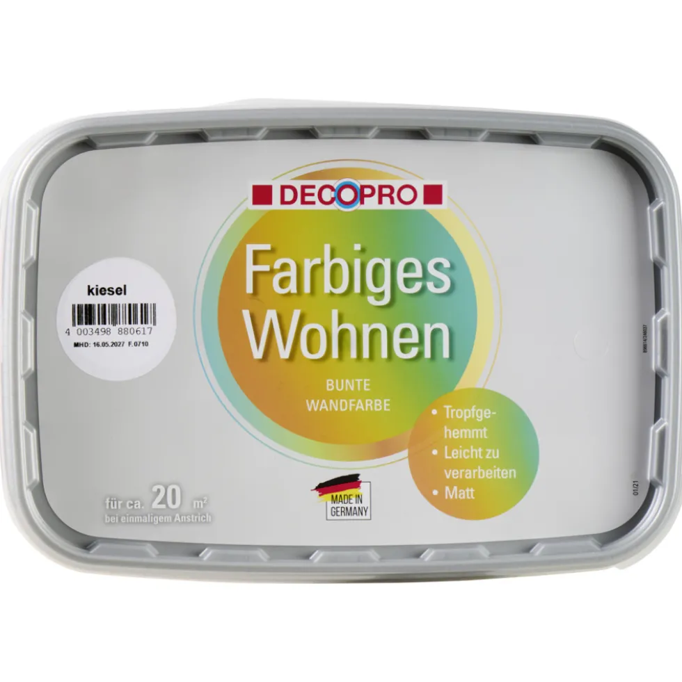 DECOPRO Wandfarbe 2,5 Liter kiesel matt