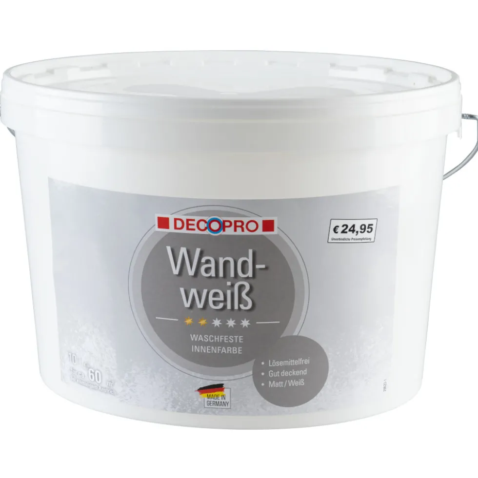 DECOPRO Wandweiß 10 Liter stumpfmatt