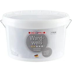 DECOPRO Wandweiß 5 Liter stumpfmatt