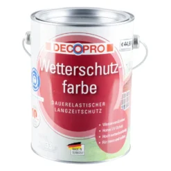 DECOPRO Wetterschutzfarbe anthrazit seidenglänzend 2,5 Liter