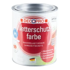 DECOPRO Wetterschutzfarbe braunbeige seidenglänzend 750 ml