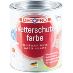 DECOPRO Wetterschutzfarbe moosgrün seidenglänzend 750 ml