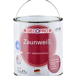 DECOPRO Zaunweiß 2 Liter, seidenmatt