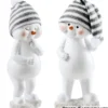 Dekofigur Schneemann 21 cm aus Polyresin mit Strickmütze