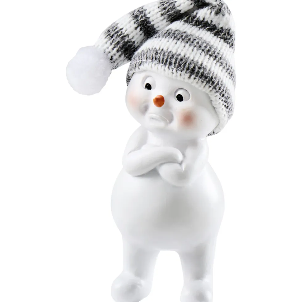 Dekofigur Schneemann mit Strickmütze Polyresin Designauswahl