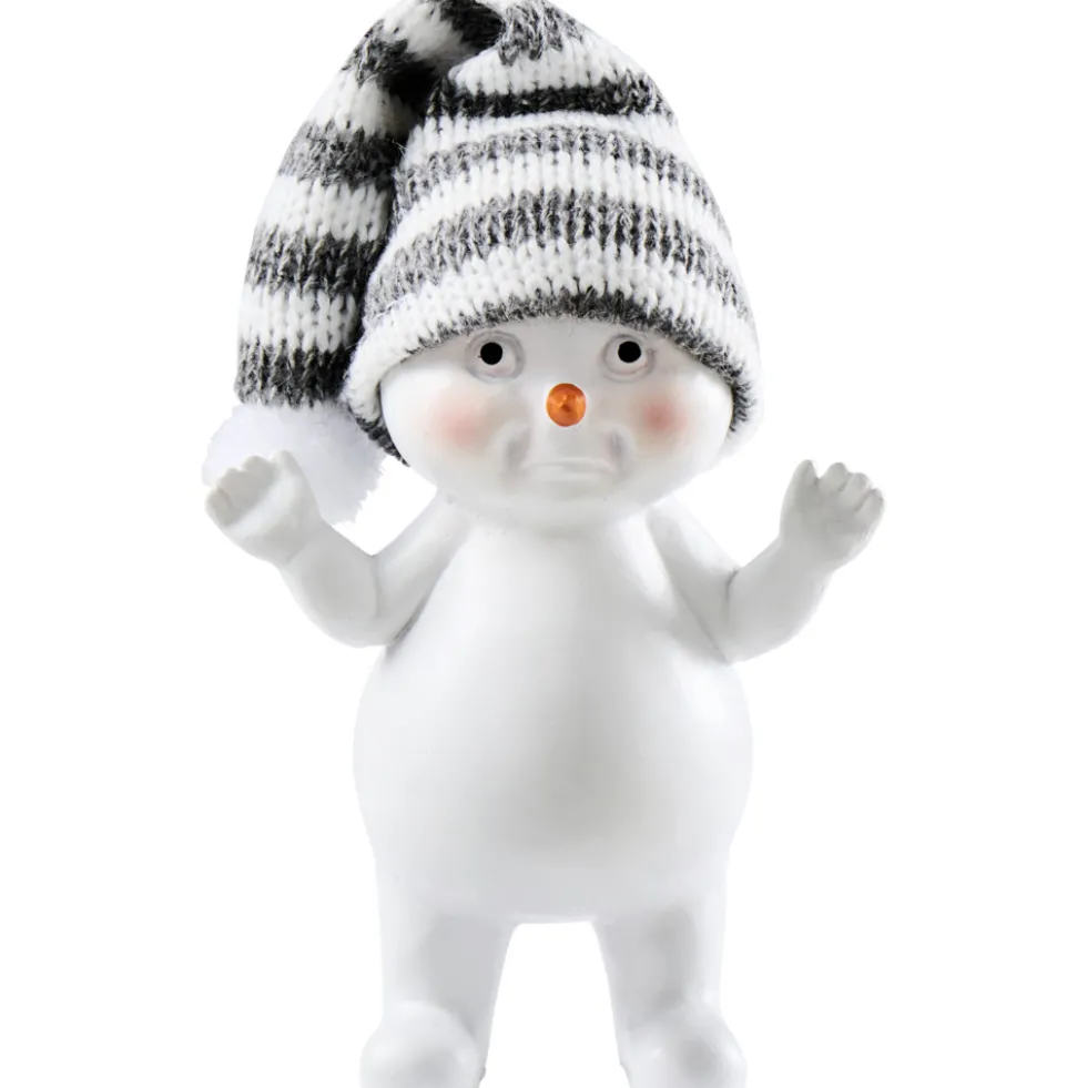 Dekofigur Schneemann mit Strickmütze Polyresin Designauswahl