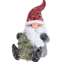 Dekofigur Weihnachtsmann 12 cm beflockt in verschiedenen Ausführungen