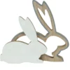 Deko-Osterhase aus Holz 2-teilig