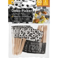 Deko-Picker-Fähnchen "Fußball-Party", 50 Stück