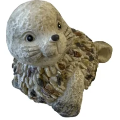 Deko Steinfigur Robbe aus Magnesium