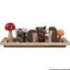 Deko-Tablett Holz mit Teelicht und Herbstdeko