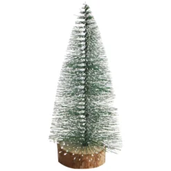 Deko-Tannenbaum 15 cm aus Kunststoff mit Schnee