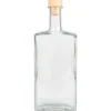 Design-Flasche mit Korken 500 ml flach