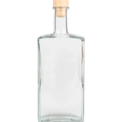 Design-Flasche mit Korken 500 ml flach