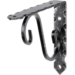 Design-Konsole ORNAMENT 13 kg Belastbarkeit in schwarz aus Stahl