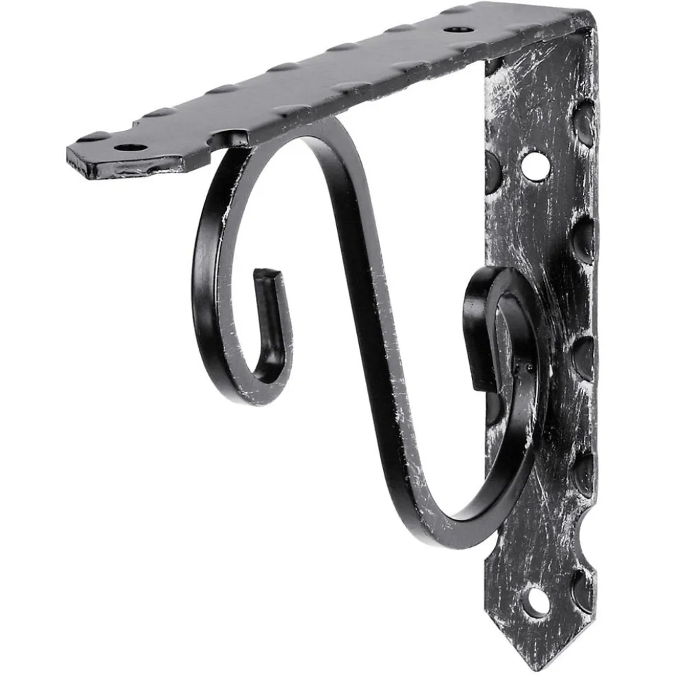 Design-Konsole ORNAMENT 13 kg Belastbarkeit in schwarz aus Stahl