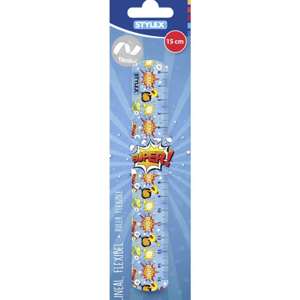 Design-Lineal 15 cm aus Kunststoff, flexibel in verschiedenen Motiven