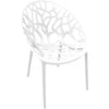 Design Stuhl Kunststoff Weiß 58 x 60 x 80 cm