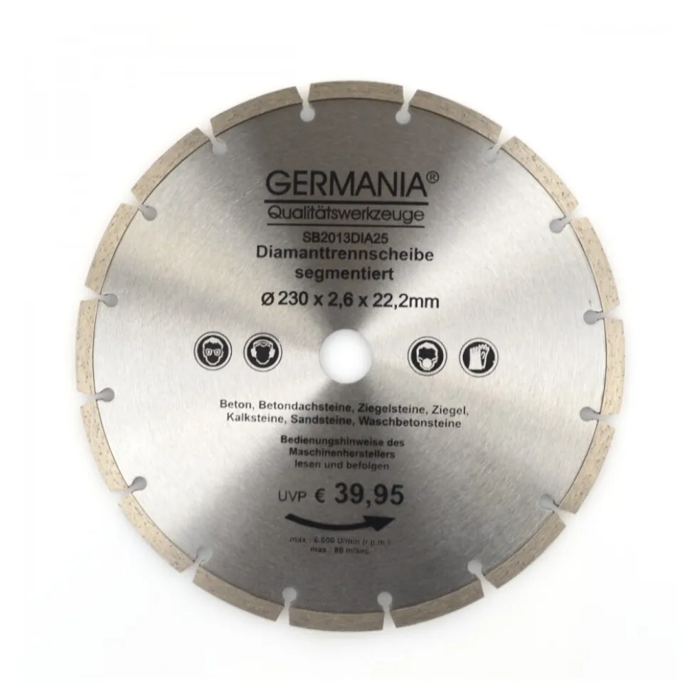 Diamanttrennscheibe 230 x 2,6 mm Segmentiert