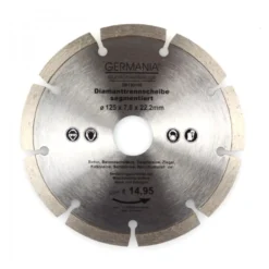 Diamanttrennscheibe 125x2,0x22,2mm segmentiert Beton Ziegeln Sandsteine