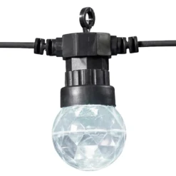 Disco Lichterkette 9,5 m mit 10 Kugeln aus Kunststoff