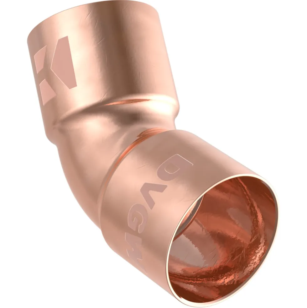 Doppel-Bogenmuffe 45° Kupfer-Lötfitting 15 mm - Nr. 5041