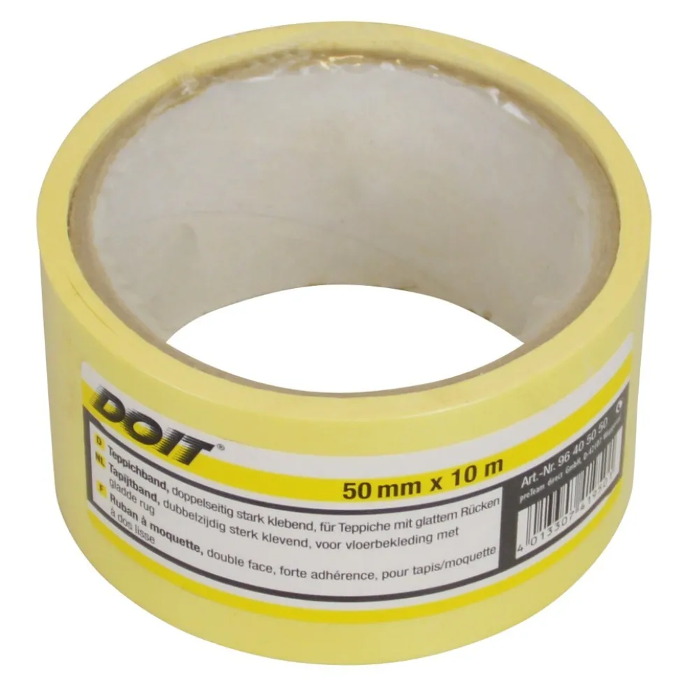Doppelseitiges Klebeband 50 mm x 10 m, Teppichband