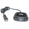 Doppelsteckdose 12V mit Kabel und 2 x USB-Anschluß 2 A