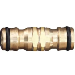 Doppelstecker 1/2 Zoll Messing für Wasserschlauch-Stecksysteme beidseitig