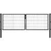 Doppeltor Flexo 3000 x 1000 mm mit Pfosten 80 x 80 mm in Anthrazit