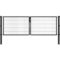 Doppeltor Flexo 3000 x 1000 mm mit Pfosten 80 x 80 mm in Anthrazit