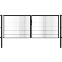 Doppeltor Flexo 3000 x 1200 mm mit Pfosten 80 x 80 mm in Anthrazit