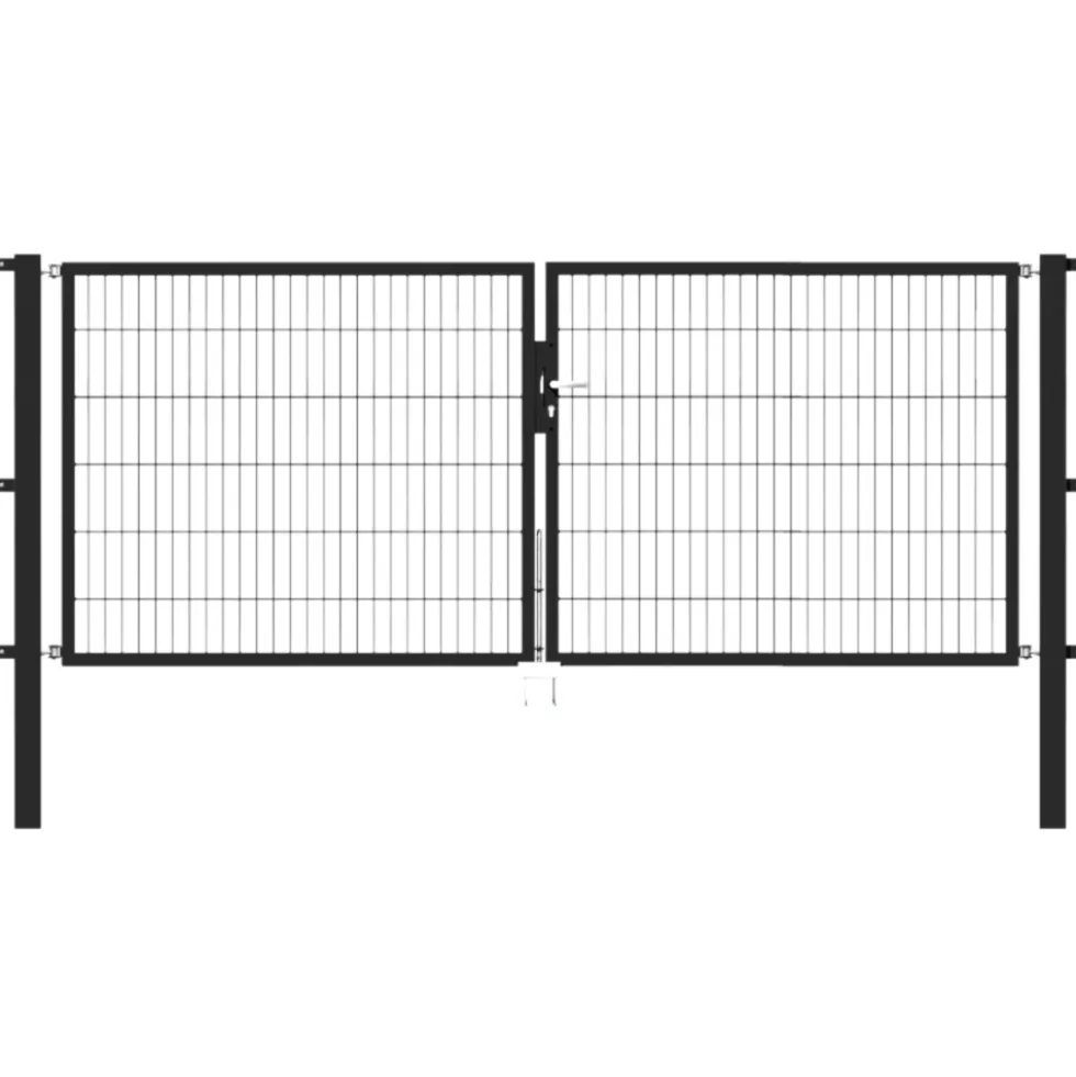 Doppeltor Flexo 3000 x 1200 mm mit Pfosten 80 x 80 mm in Anthrazit