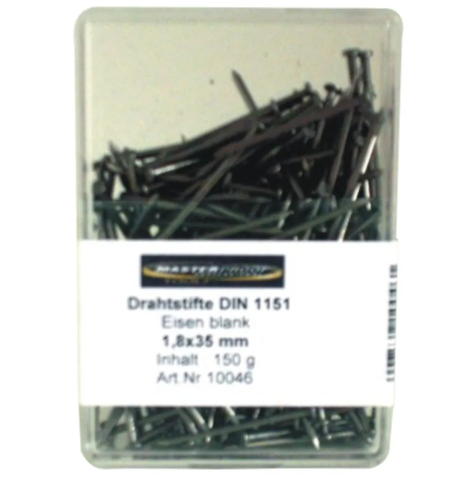 Drahtstifte 1,8 x 35 mm aus blankem Eisen 150 g