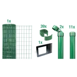 Drahtzaun-Set Fix-Clip Pro® grün 25 m x 122 cm